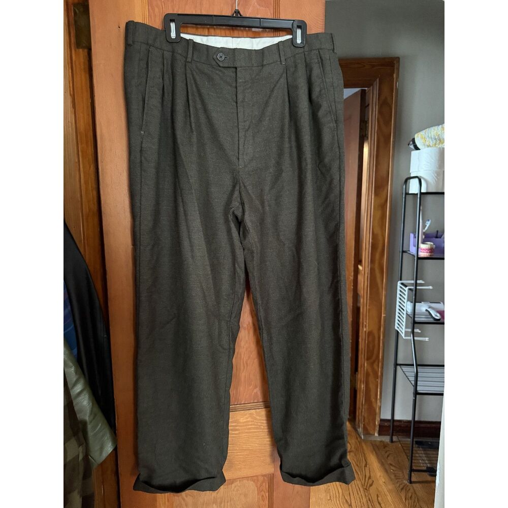 Vintage Woolmark 100% Wool Men's Trousers Pleated 38 30